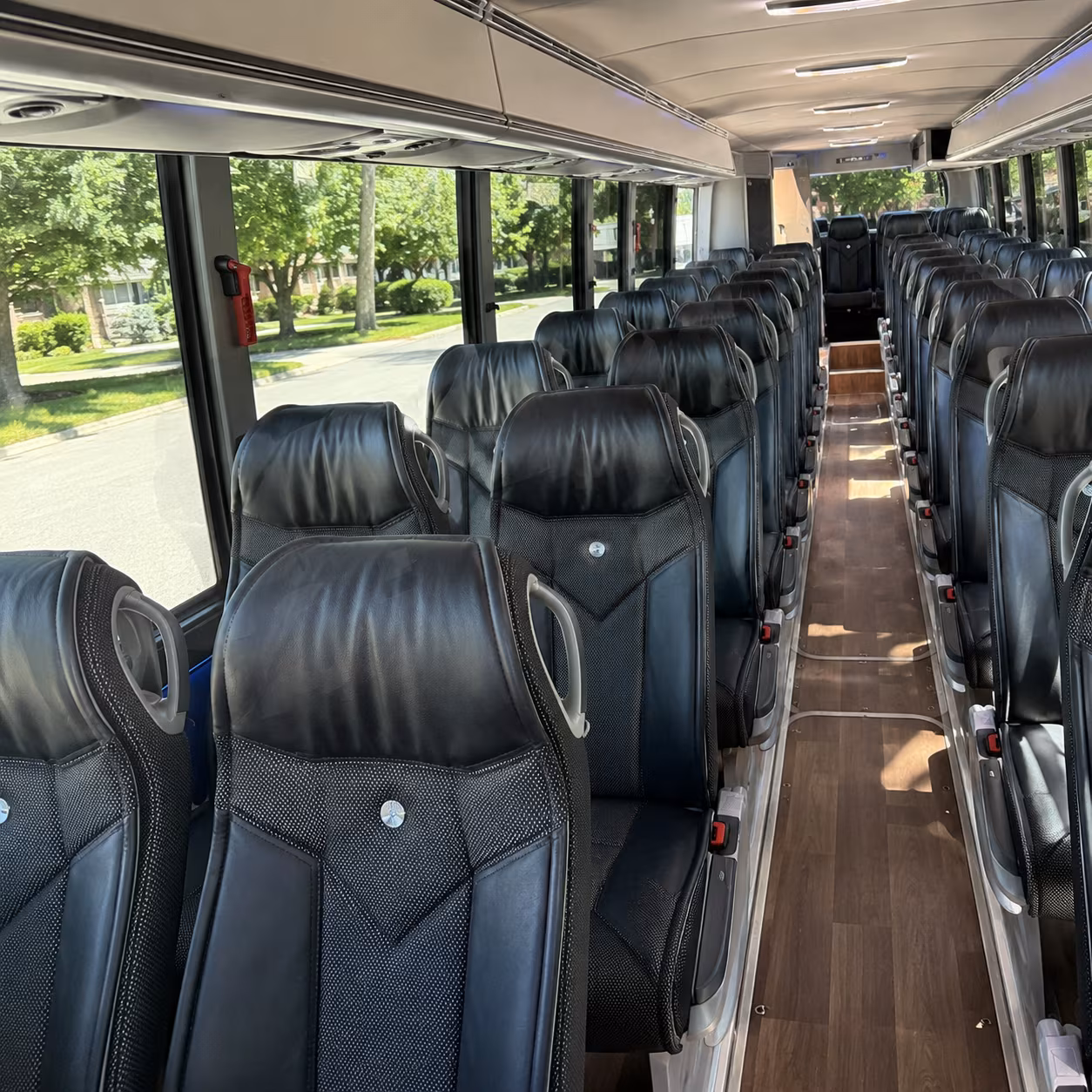 palmdale 40 passenger charter bus inside