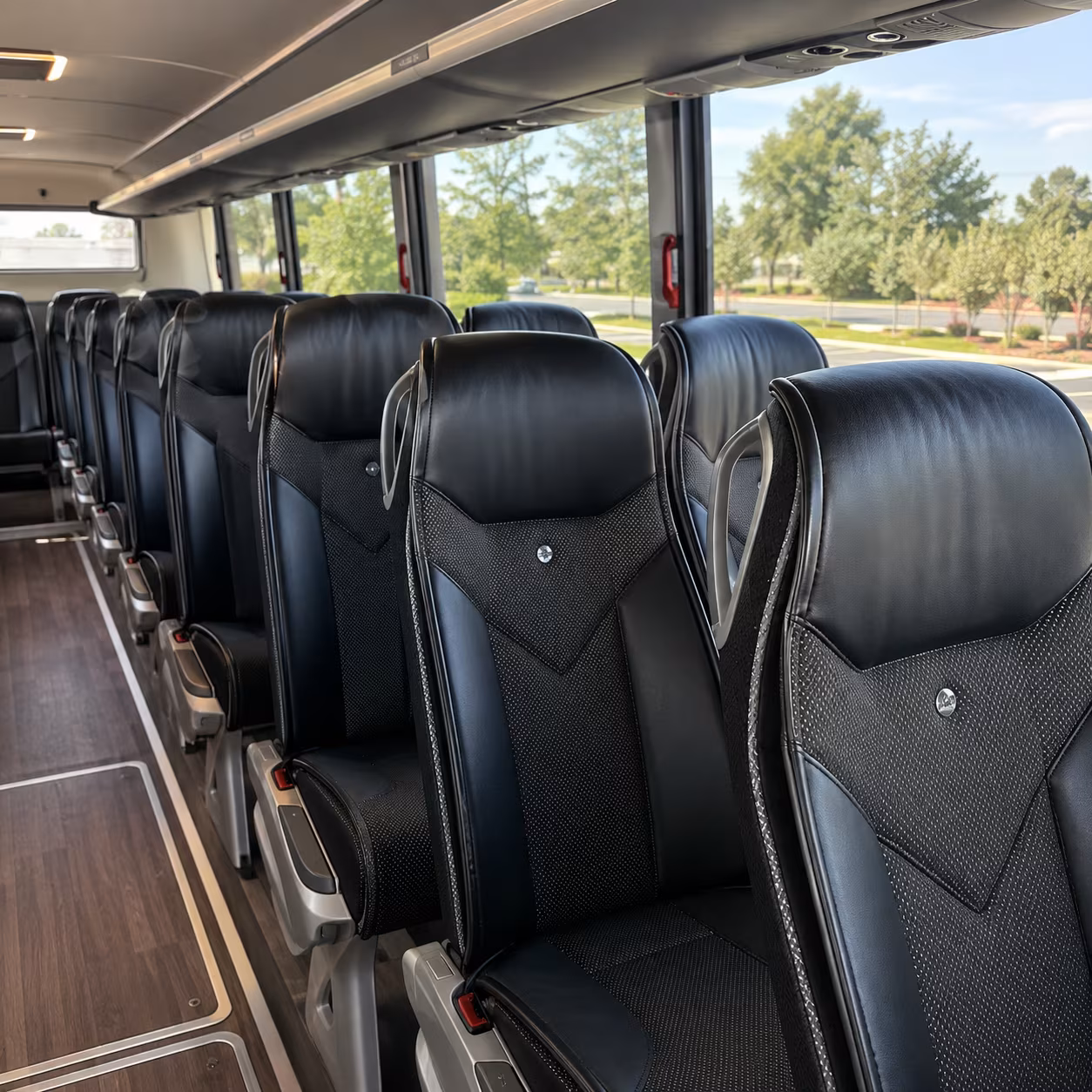 palmdale 45 passenger charter bus interior